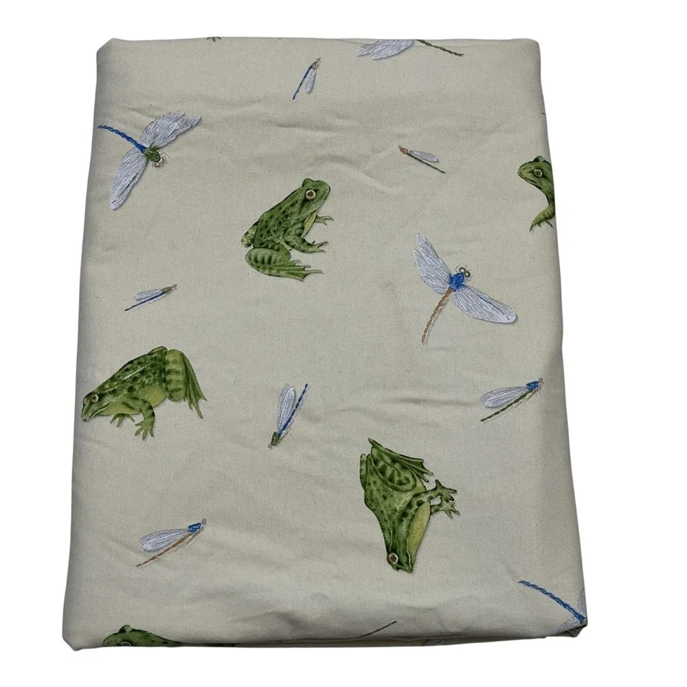 Dransfield & Ross Full Comforter Yellow Frog Dragonfly Reversible Lake House